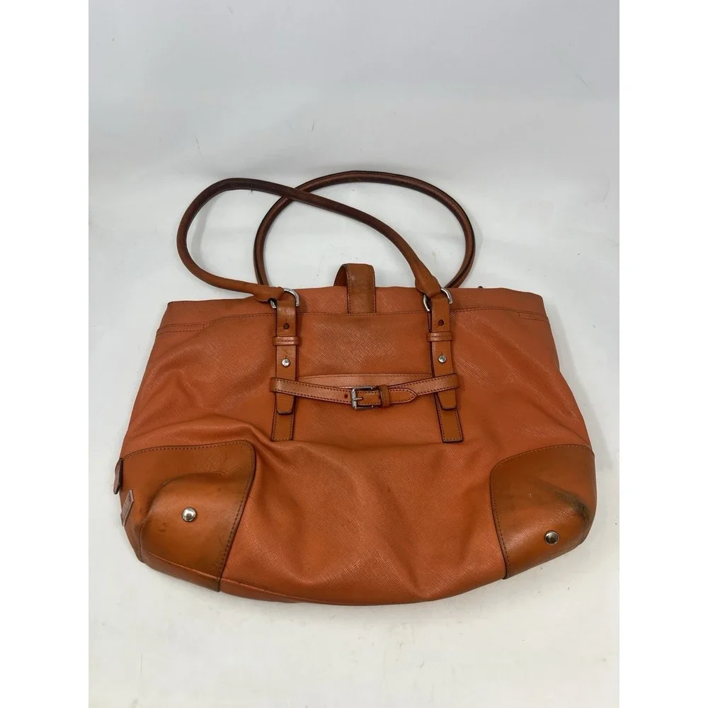 🧡Tumi Villa‎ Turin Lockable Shopper Tote Bag- Orange🧡 No Key